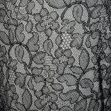 1950s Sheer Black Lace Half Slip with Pink Crystal Pleats