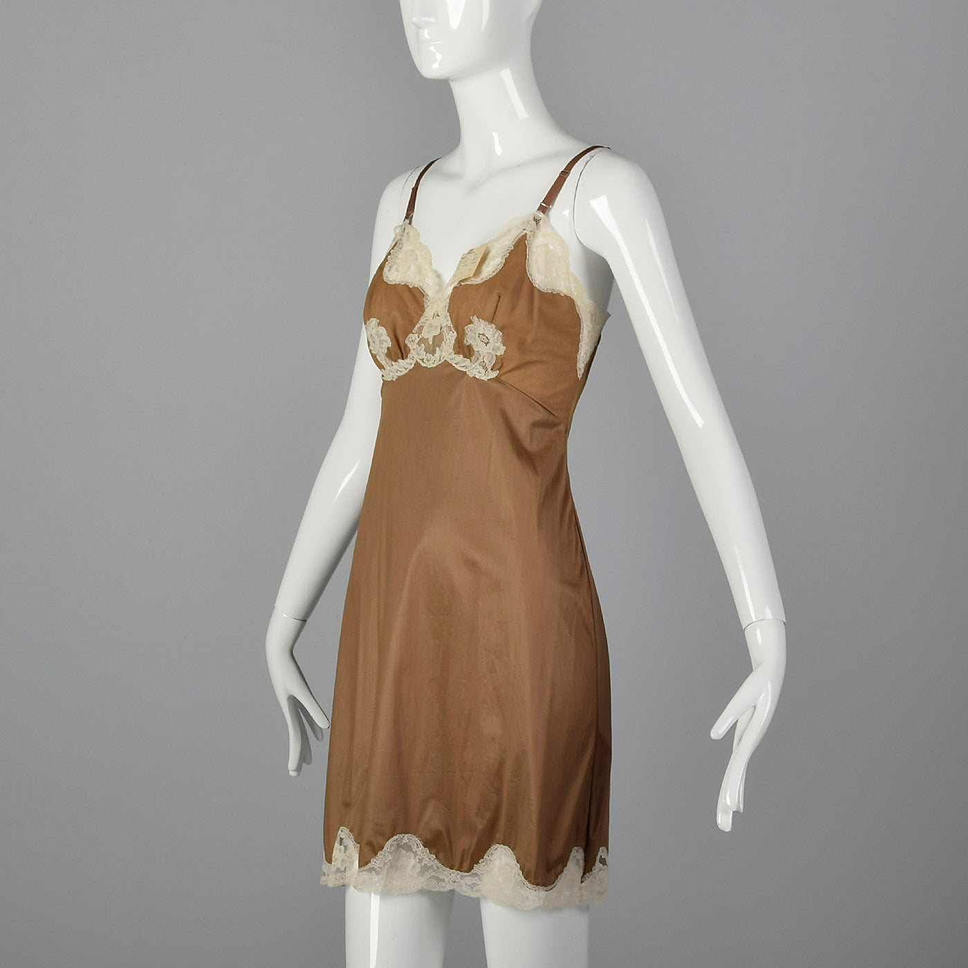 1950s Deadstock Full Slip with Lace Details