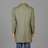 1970s Mens Mod Tweed Winter Coat