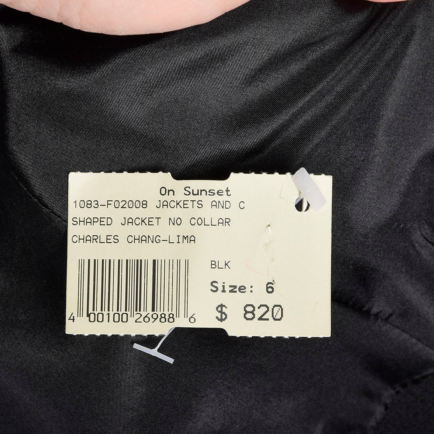 Small Charles Chang Lima Blazer Structural Minimalist Designer Black Jacket