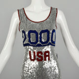 Small 1990s Millennium Dress Formal Sequin Sleeveless New Years Eve