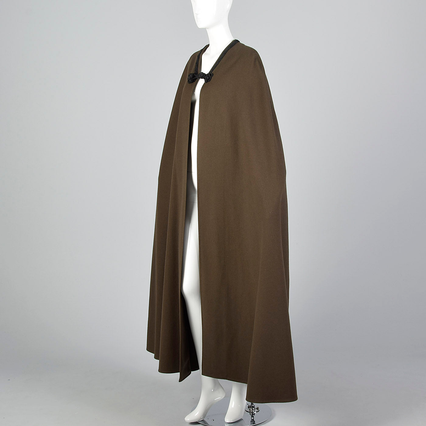 Elegant 1976 Yves Saint Laurent Russian Collection Wool Cape with a Huge Sweep