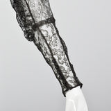 1930s Black Lace Evening Dress