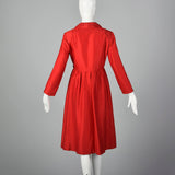 1950s Bright Red Dress Coat