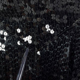 1980s Oleg Cassini Black Sequin Dress