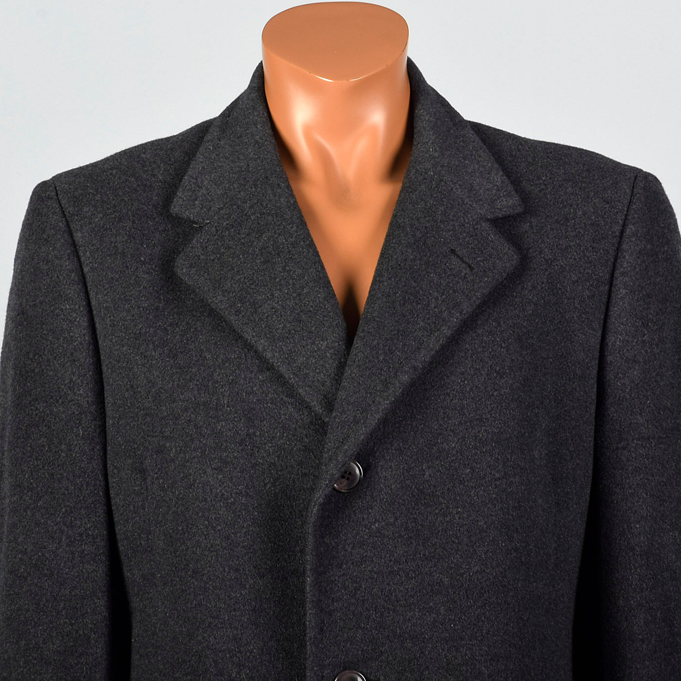 1970s Mens Gray Mongolian Cashmere Coat