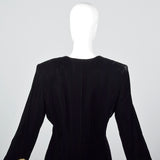 1980s Givenchy Nouvelle Boutique Black Velvet Skirt Suit