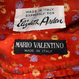 1970s Mario Valentino Suede Leather Two Piece Set with Silk Screen Floral Print