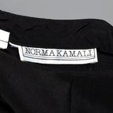 1980s Norma Kamali Black Mermaid Skirt with Pleated Hem