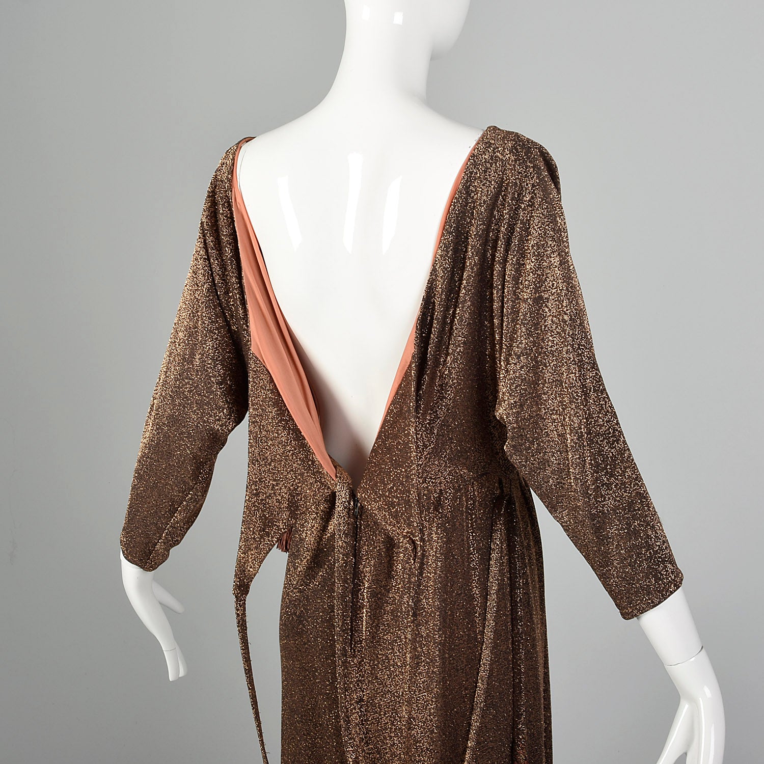 Small 1970s Bronze Lurex Dress