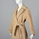 1970s Classic Wrap Coat in Tan Wool