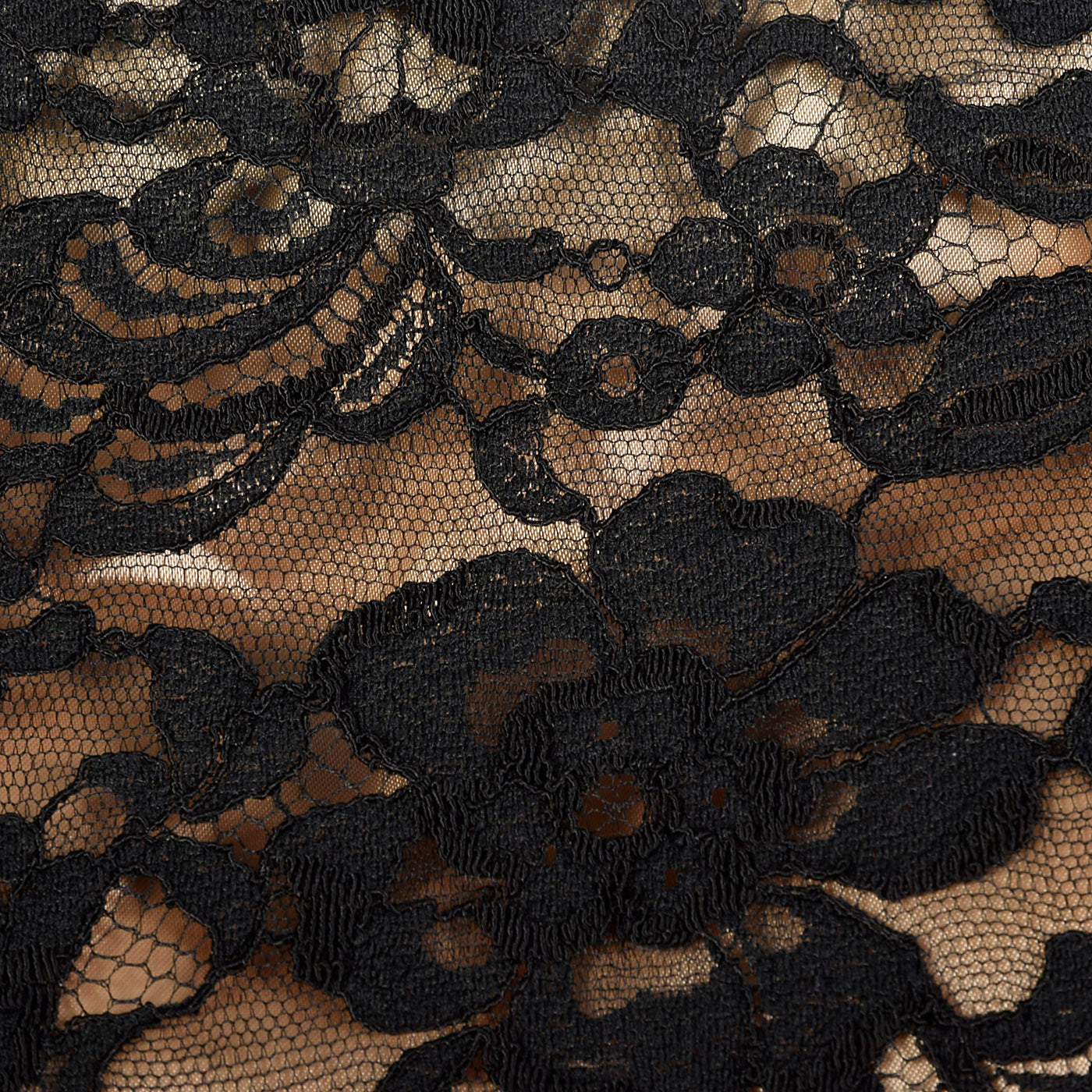 1980s Black Dress with Illusion Lace