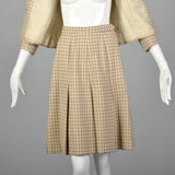 1960s Brown and Cream Skirt Suit
