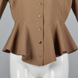 XS Thierry Mugler  1980s Tan Jacket