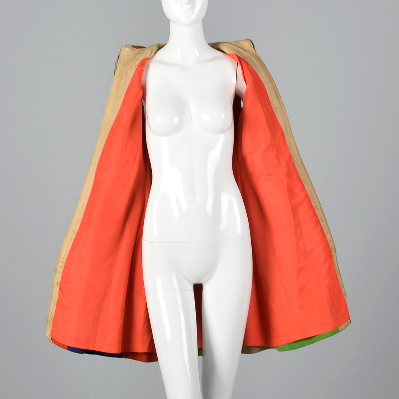 1960s Mod Color Black Suede Leather Vest with Hood