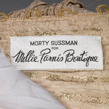 1970s Mollie Parnis Boutique Ivory Silk Dress