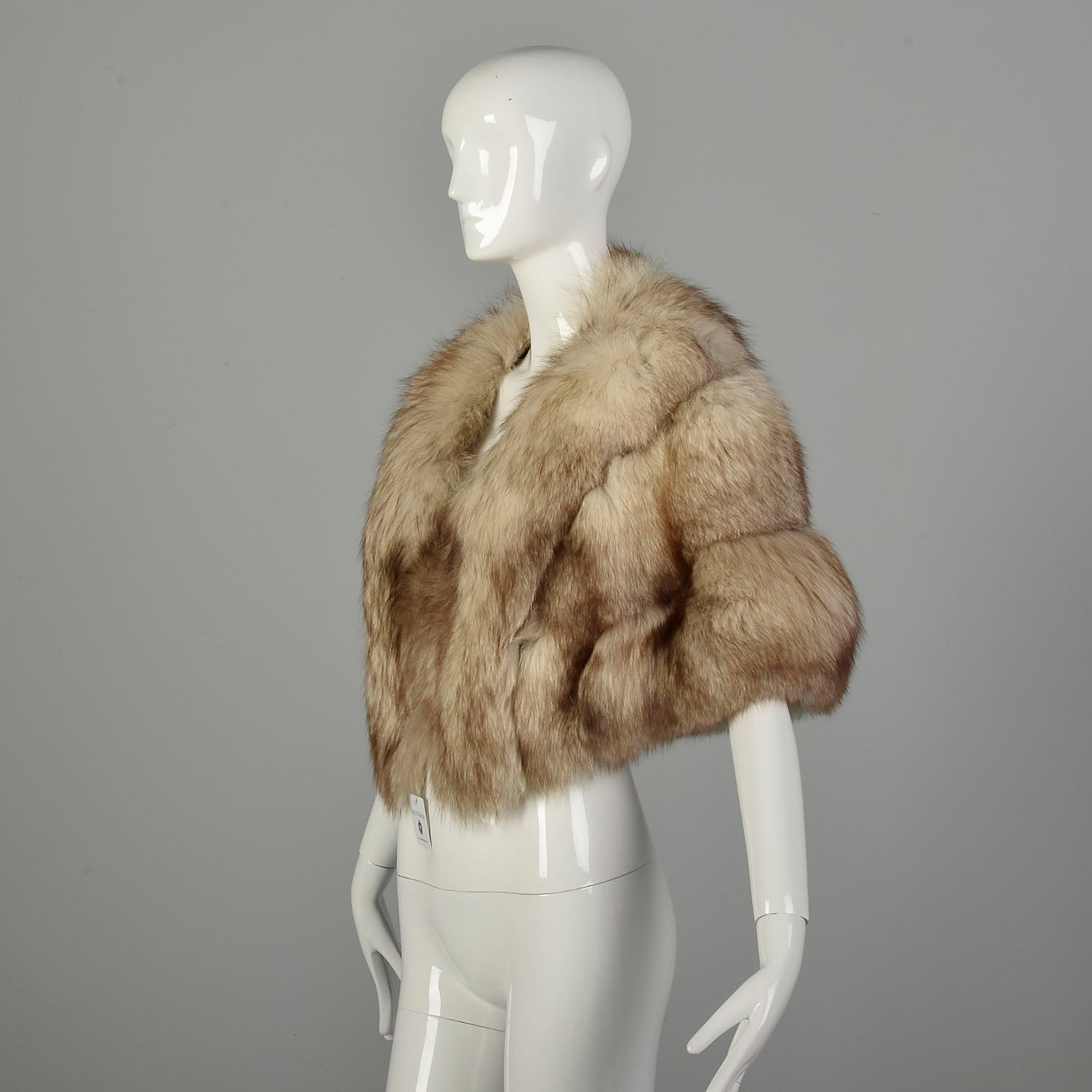 OSFM 1950s Blue Fox Fur Saga Norwegian Capelet Glamorous Stole Luxurious Wrap