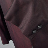 1950s Red and Black Sharkskin Jacket with Rounded Lapels