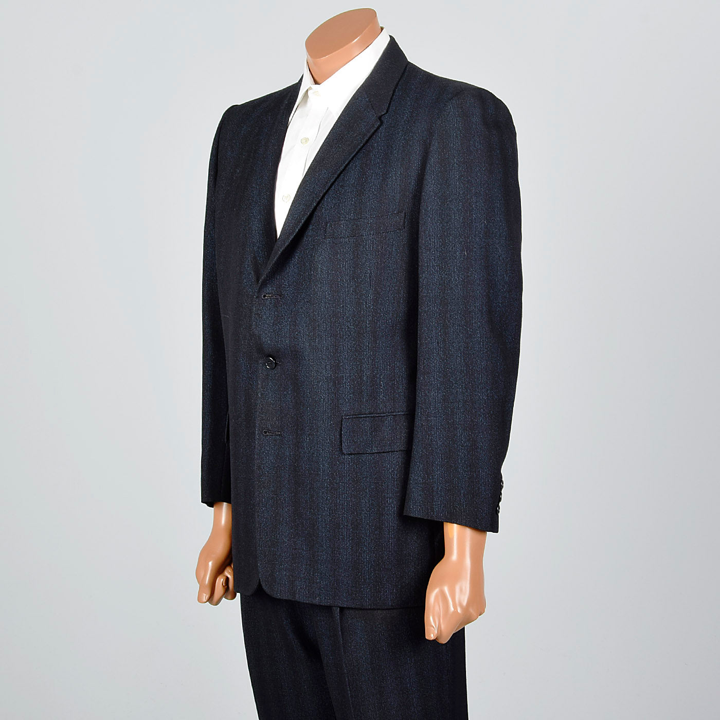 1950s Mens Black Two Piece Suit