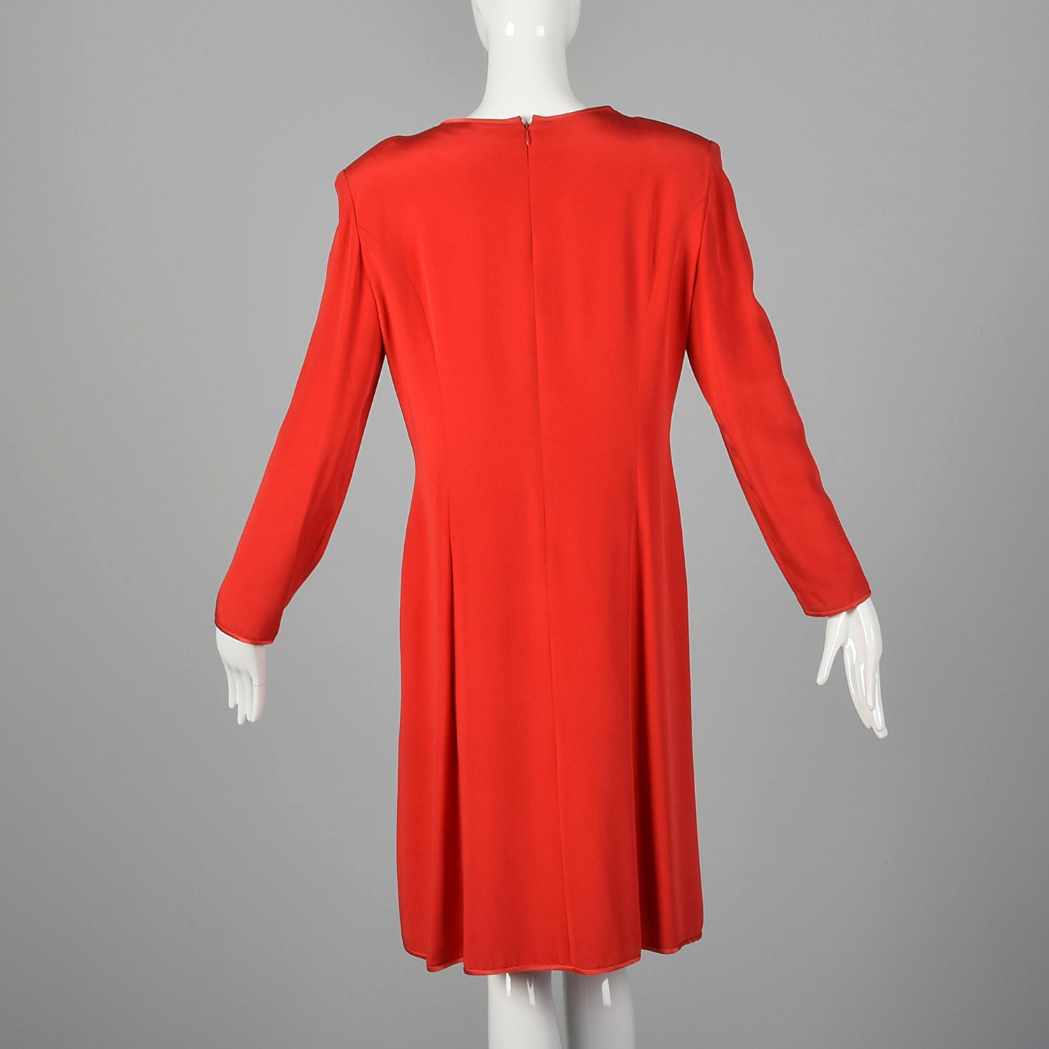 XL 1980s Red Shift Dress