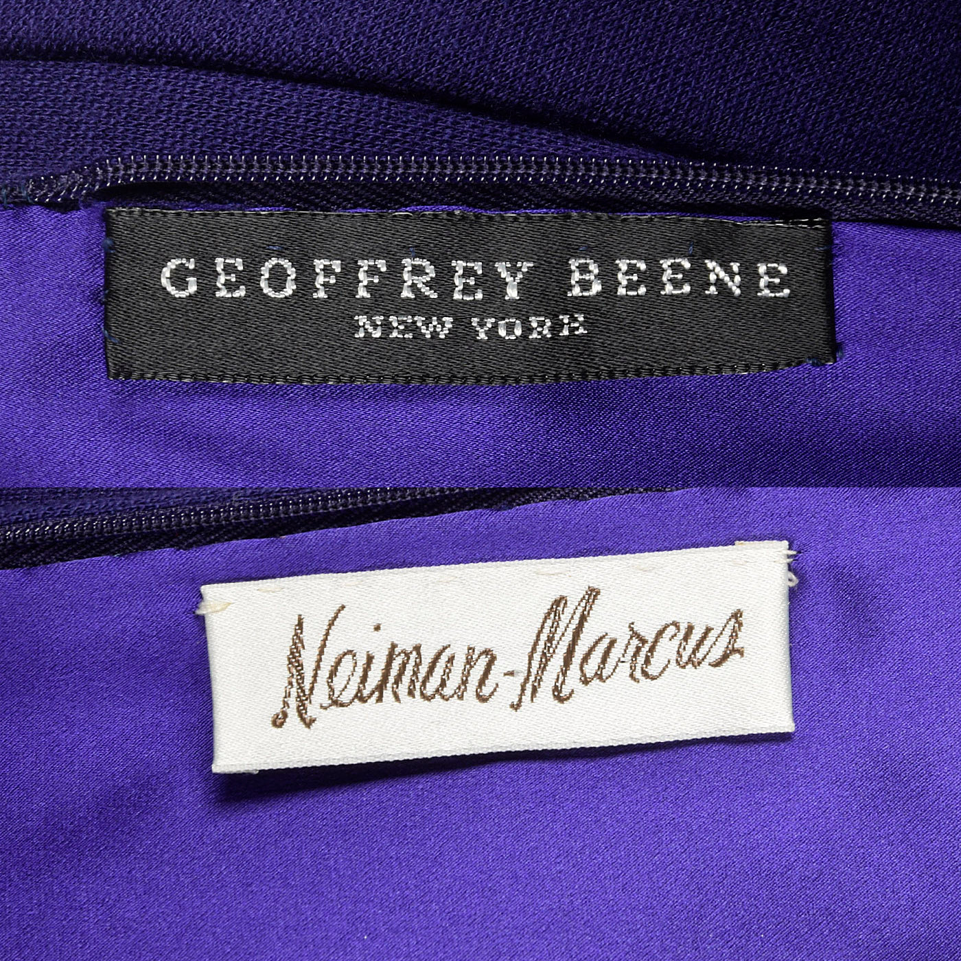1980s Geoffrey Beene Purple Knit Dress