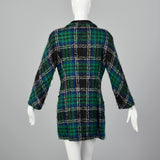 XS Valentino Miss V 1980s Plaid Jacket