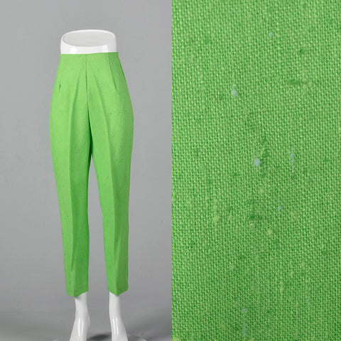 Buy De Moza Womens Knit Solid Cotton Olive Green Cigarette Pant online