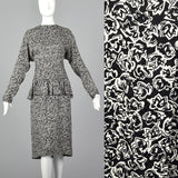 1980s Christian Dior Black and White Dress