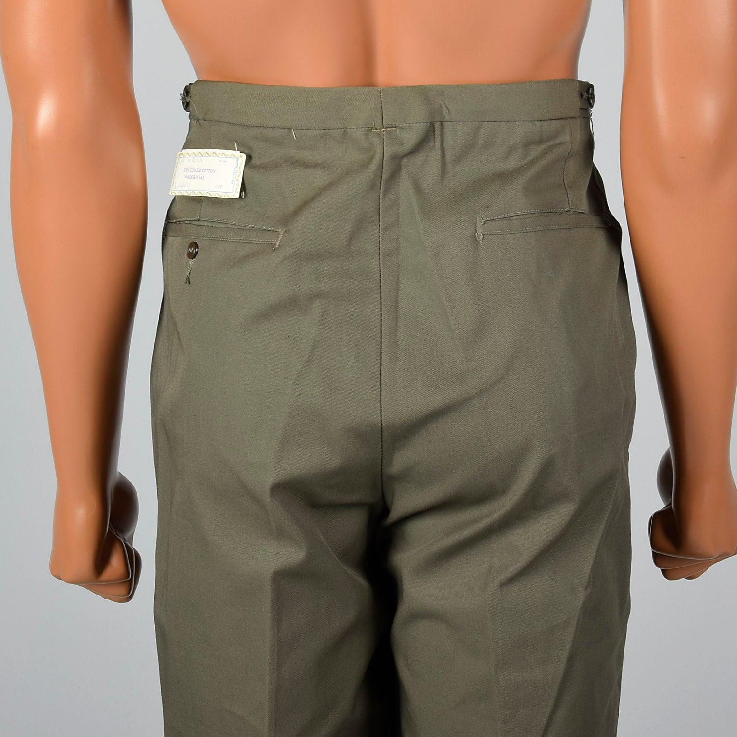 Medium 1960s Green Cotton Twill Pants