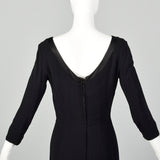 Small Late 1950s-Early 1960s Black Wiggle Dress