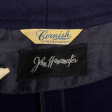 1950s Navy Blue Smoking Jacket with Braided Trim