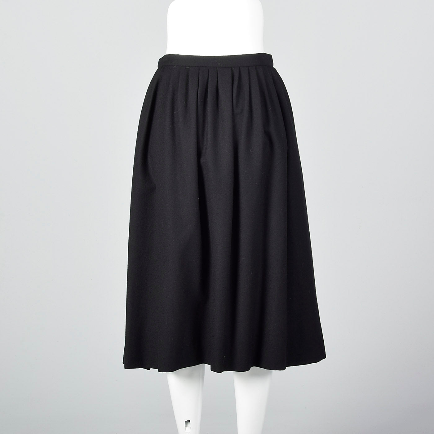 1970s Chloe Timeless  Black Wool Skirt with Gold Buttons, Karl Lagerfeld era