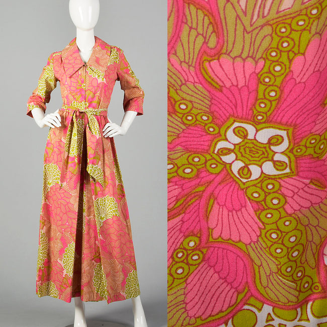 Medium 1970s Abstract Print Jumpsuit