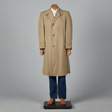 1950s Mens Tan Wool Winter Coat