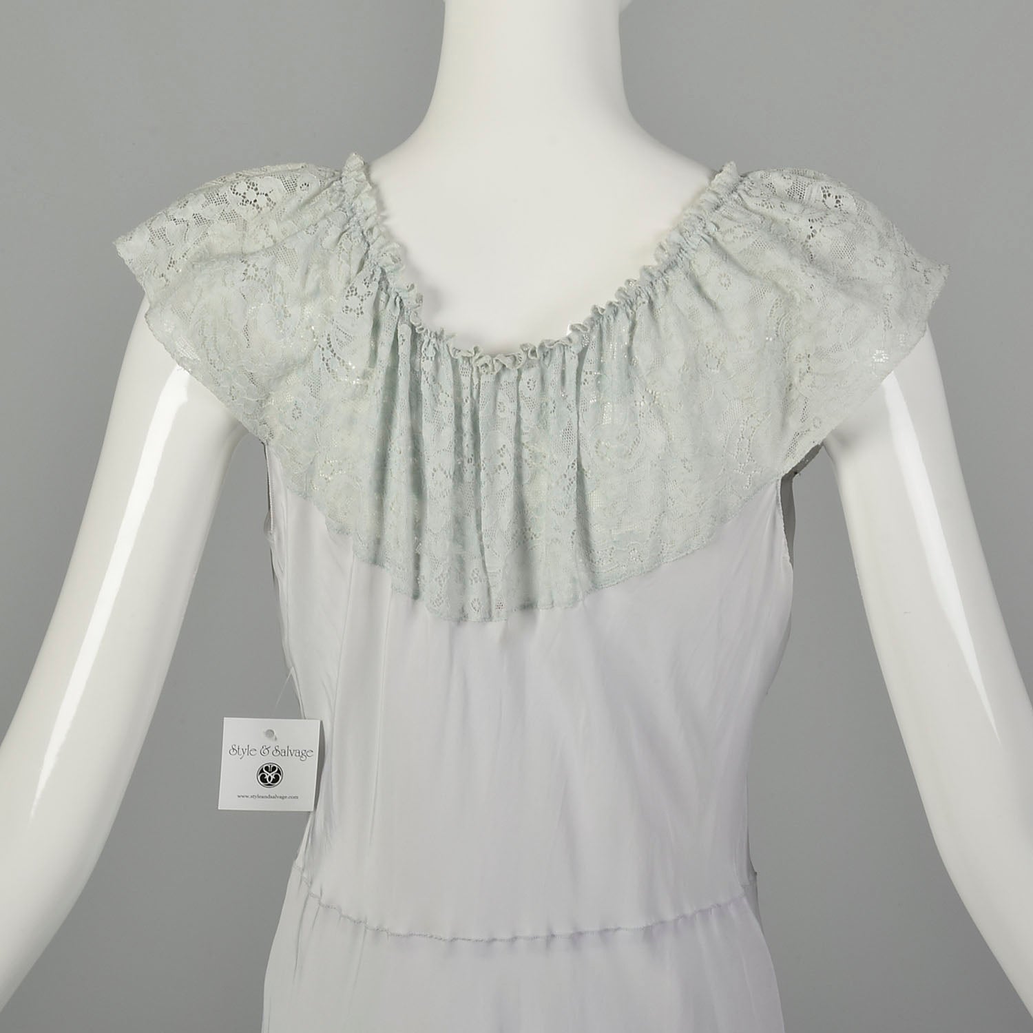 Medium 1940s Rayon Vintage Nightgown Boudoir Lingerie