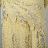 Large 1980s Beaded Two Piece Flapper Style Dress