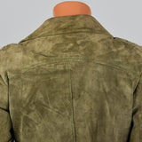 1970s Mens Green Split Hide Safari Suit