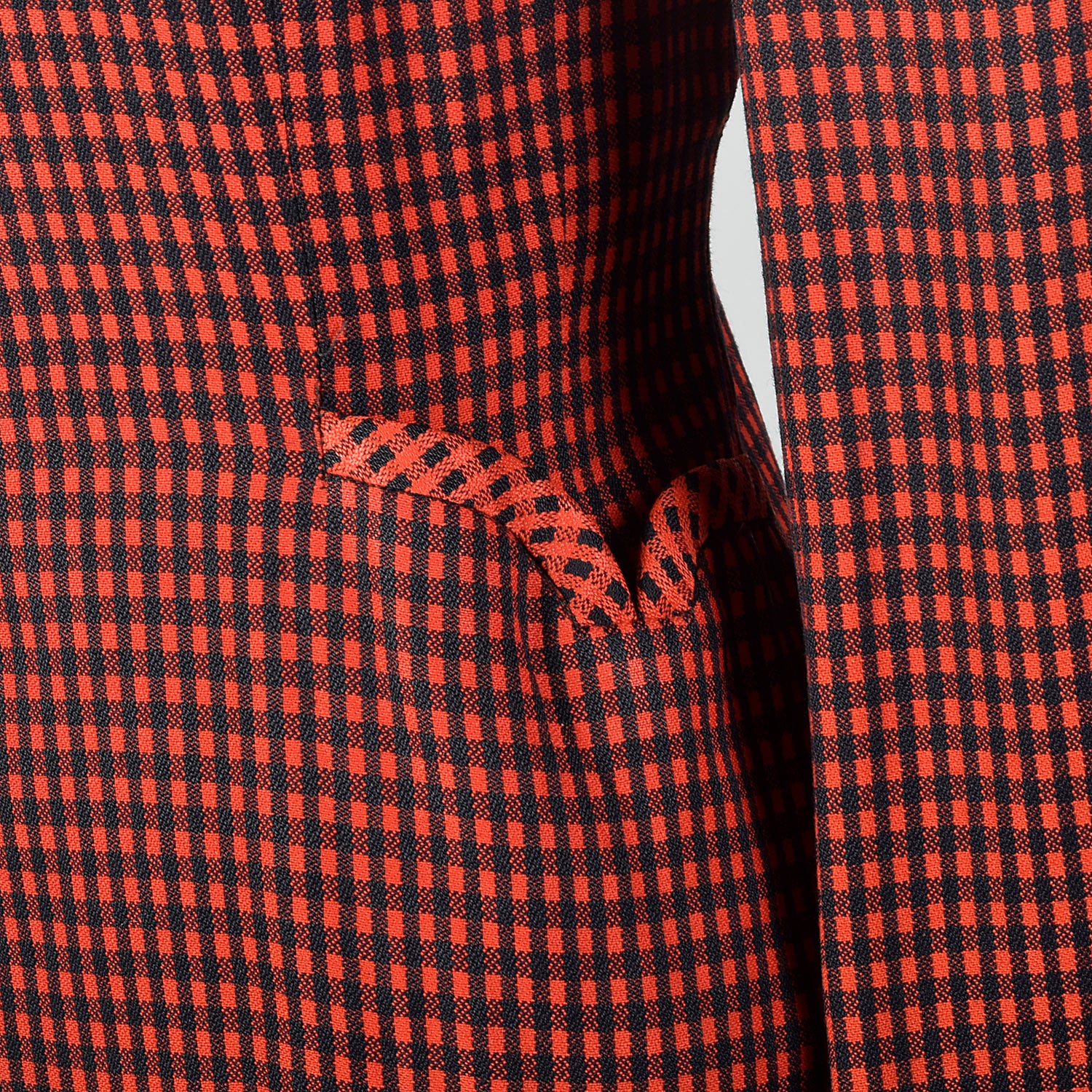 Medium 1940s Red and Black Check Jacket