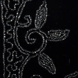 1940s Black Velvet Beaded Swing Jacket