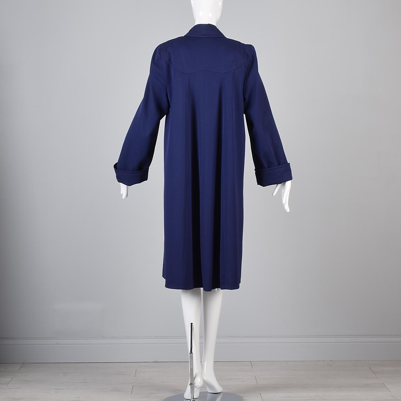 1940s Navy Coat with Lucite Button