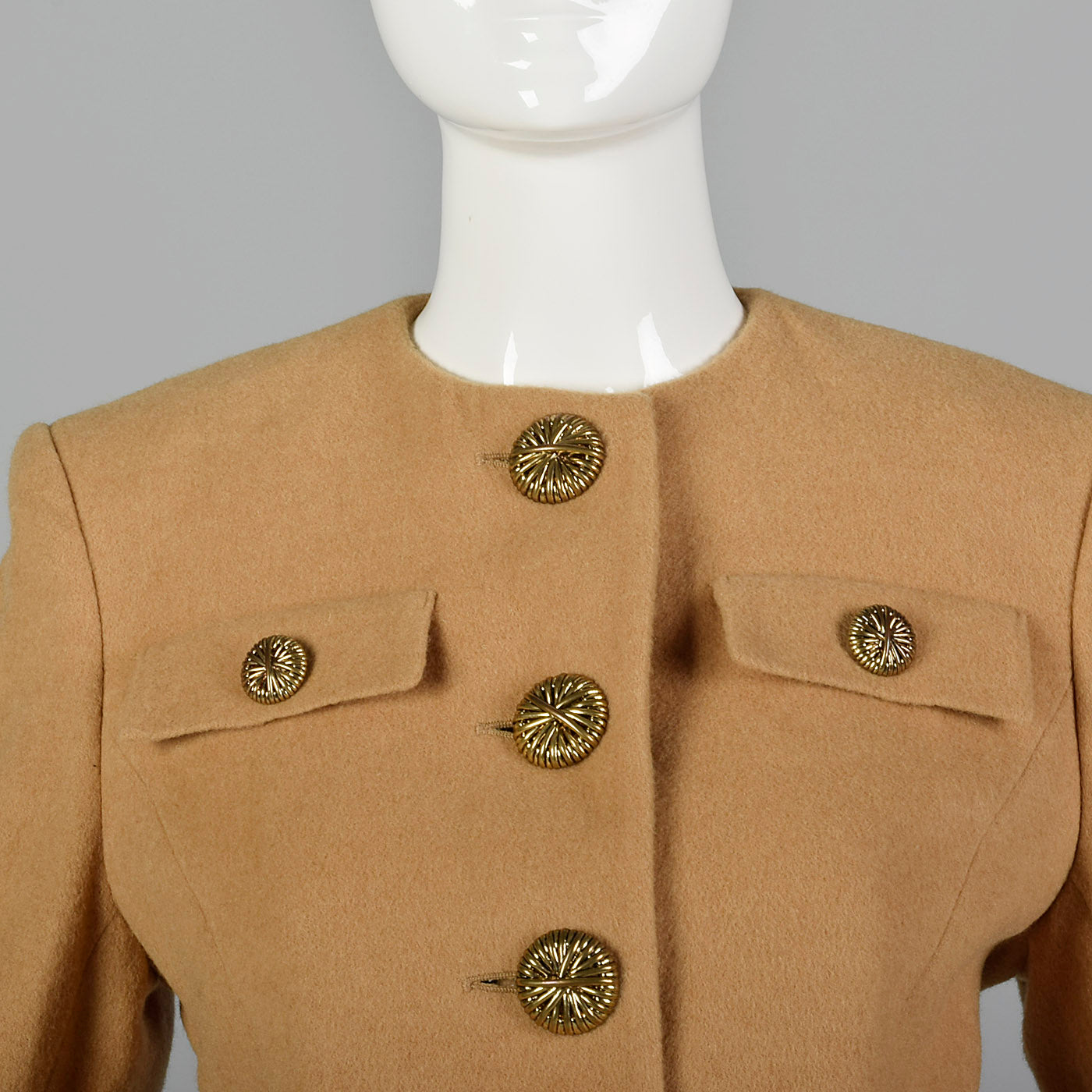 1970s Camel Color Skirt Suit in a Classic Silhouette