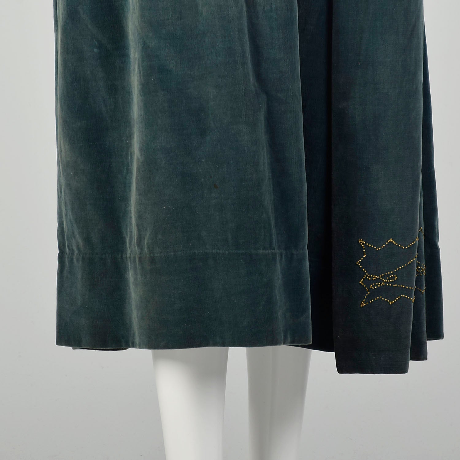 Medium 1910s Dress Velvet Edwardian Beaded Silk
