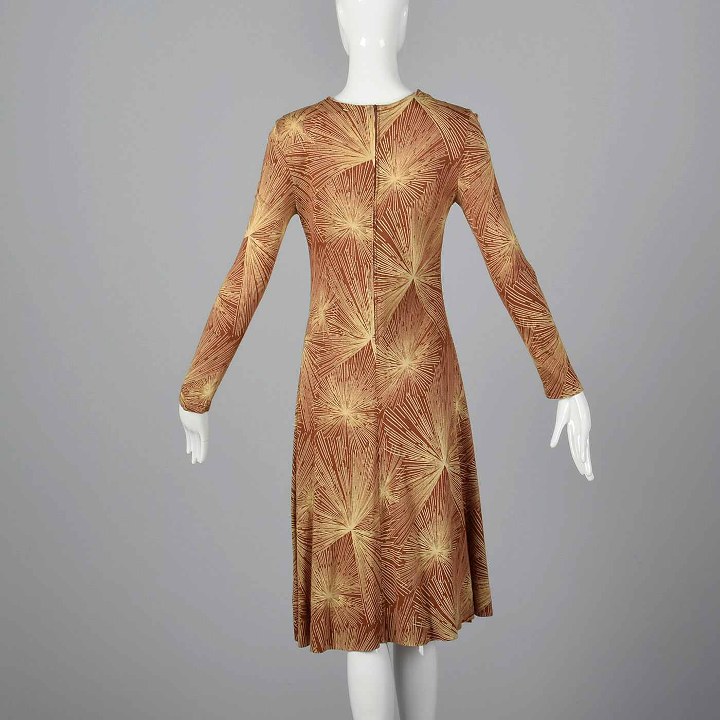 1970s Diane Von Furstenberg Brown Knit Dress