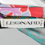 1980s Leonard Paris Silk Jersey Printed Dress