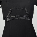 Small 1950s Black Collared Dress