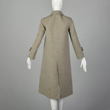Bonwit Teller Gray and Ivory Herringbone Coat