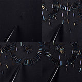 XS 1920s Black Beaded Dress