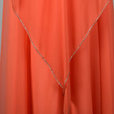 1970s Estevez Evening Dress with Float Cape Shoulders