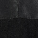 1950s Black Taffeta and Black Wool Dress