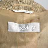 1990s Max Mara Tan Herringbone Two Piece Pant Suit
